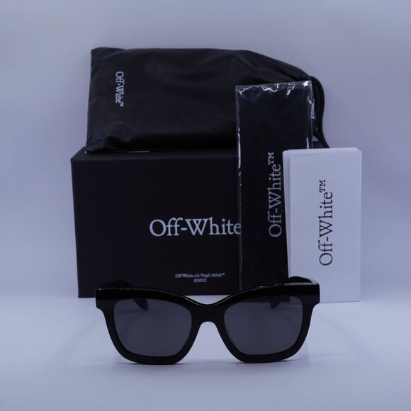 Off-White OERI143 LINCOLN 1007 Square Sunglasses – Black/Dark Grey - Picture 3 of 10